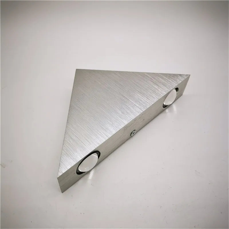 Triangle Brushed Silver LED Wall Lamp