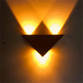 Triangle Brushed Silver LED Wall Lamp
