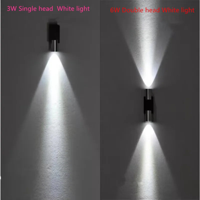 Indoor LED wall lamp 3W 6W aluminum lighting bedroom living room decoration corridor bar KTV lamp corridor wall lamp A85-265V
