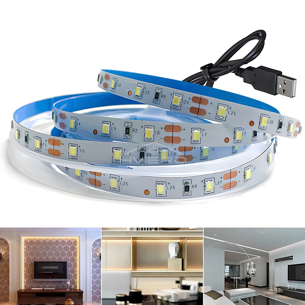 LED Light Strips 2835 Decoration Lighting Infrared Remote Controller Ribbon Lamp USB 5V Festival Party Bedroom BackLight Lamps