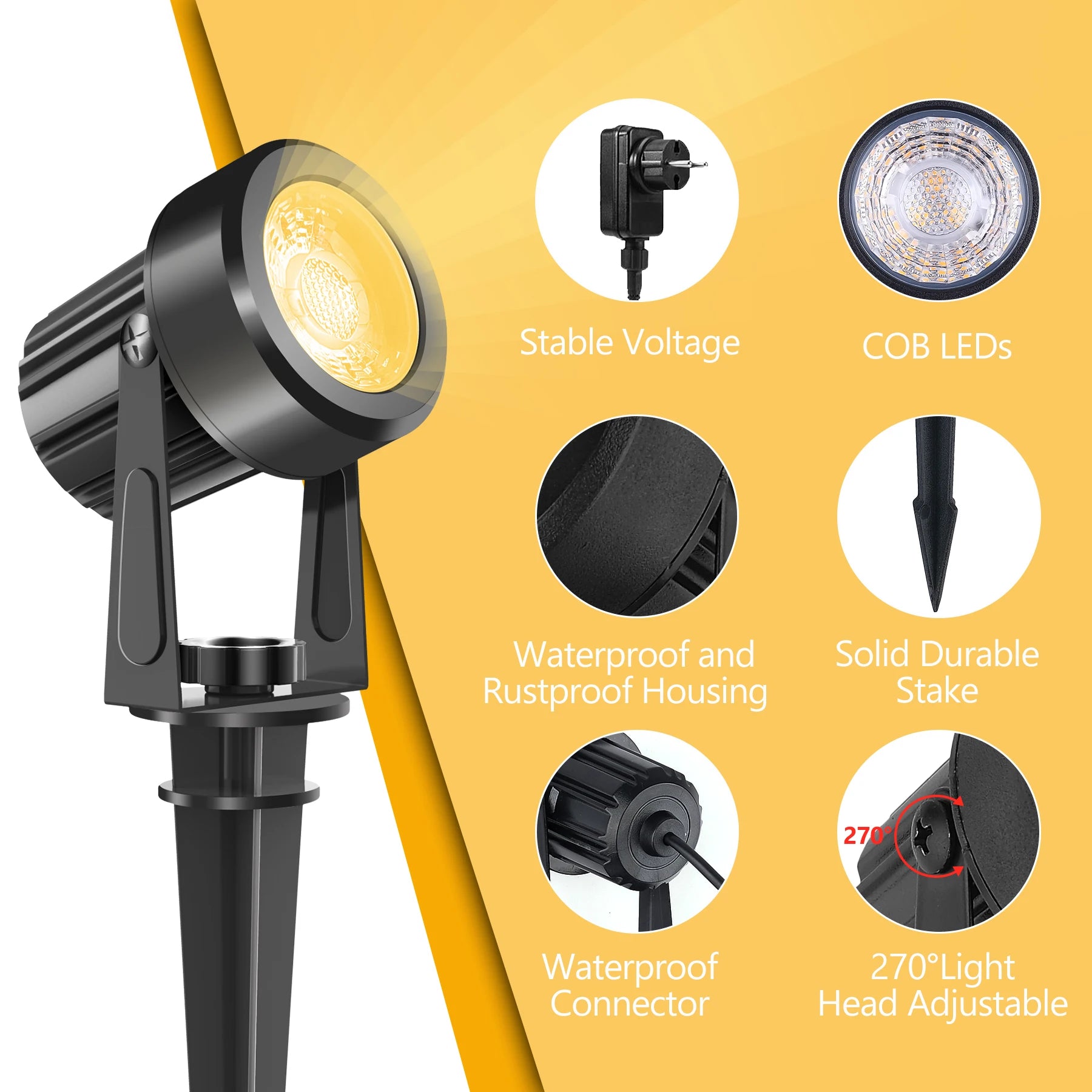 4/6/8/10 Lights Low Voltage Landscape Lighting 12V/27V Outdoor Lamp Garden Decoration Outdoor Lighting 800LM Landscape Light