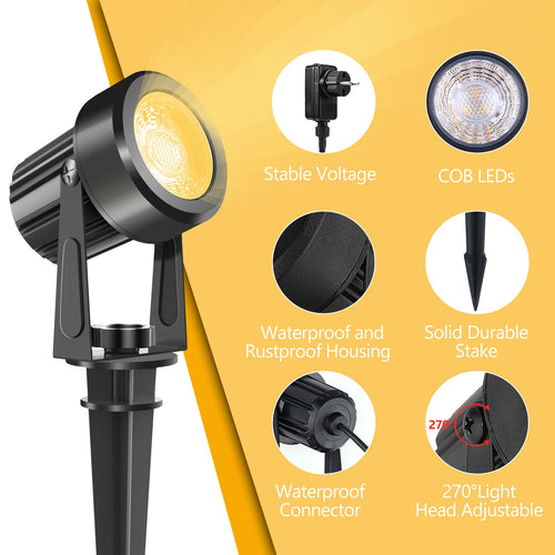4/6/8/10 Lights Low Voltage Landscape Lighting 12V/27V Outdoor Lamp Garden Decoration Outdoor Lighting 800LM Landscape Light