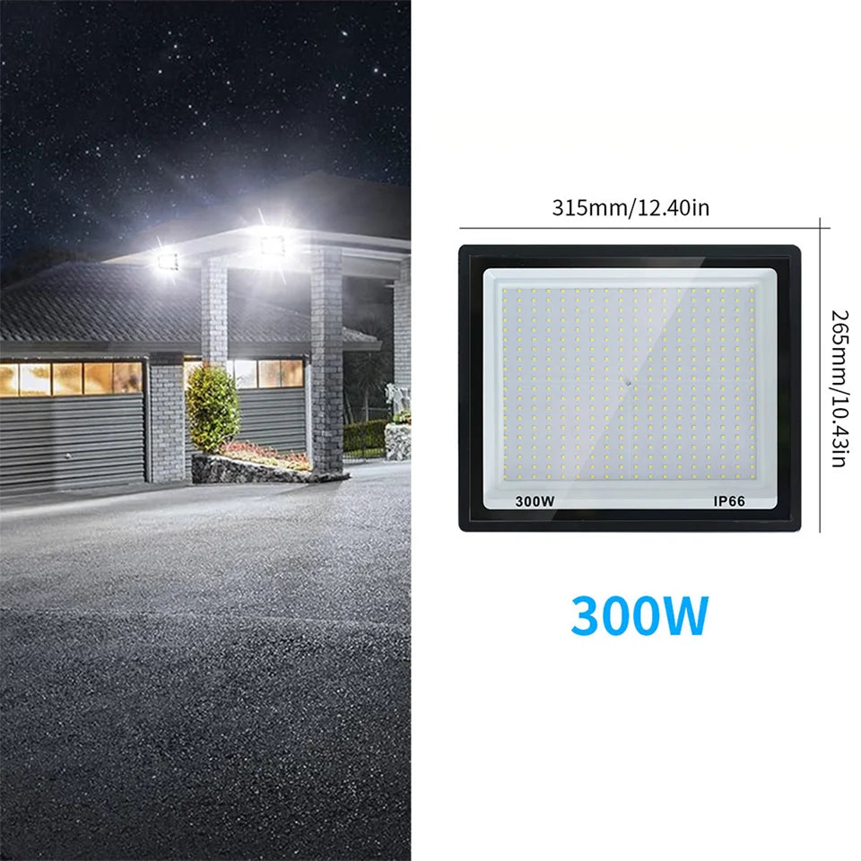Outdoor LED Floodlights 10W 20W 30W 50W 100W 150W 200W 300W AC220V AC110V Ultra-bright Garden Garage Lighting Outdoor LED Light