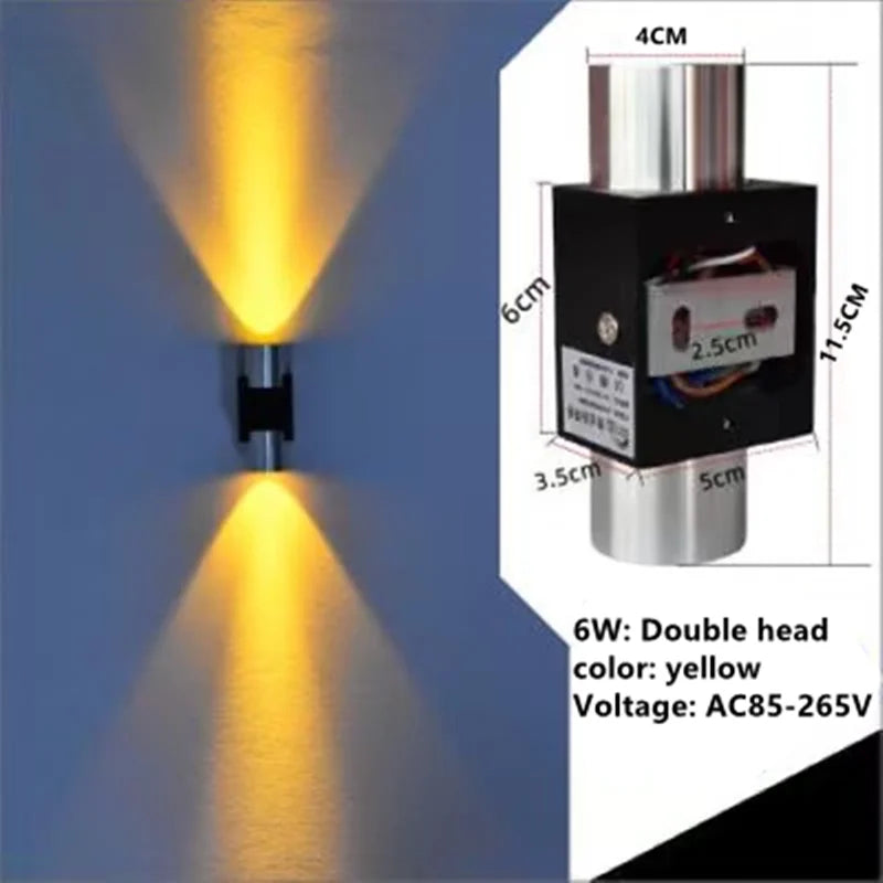 Indoor LED wall lamp 3W 6W aluminum lighting bedroom living room decoration corridor bar KTV lamp corridor wall lamp A85-265V