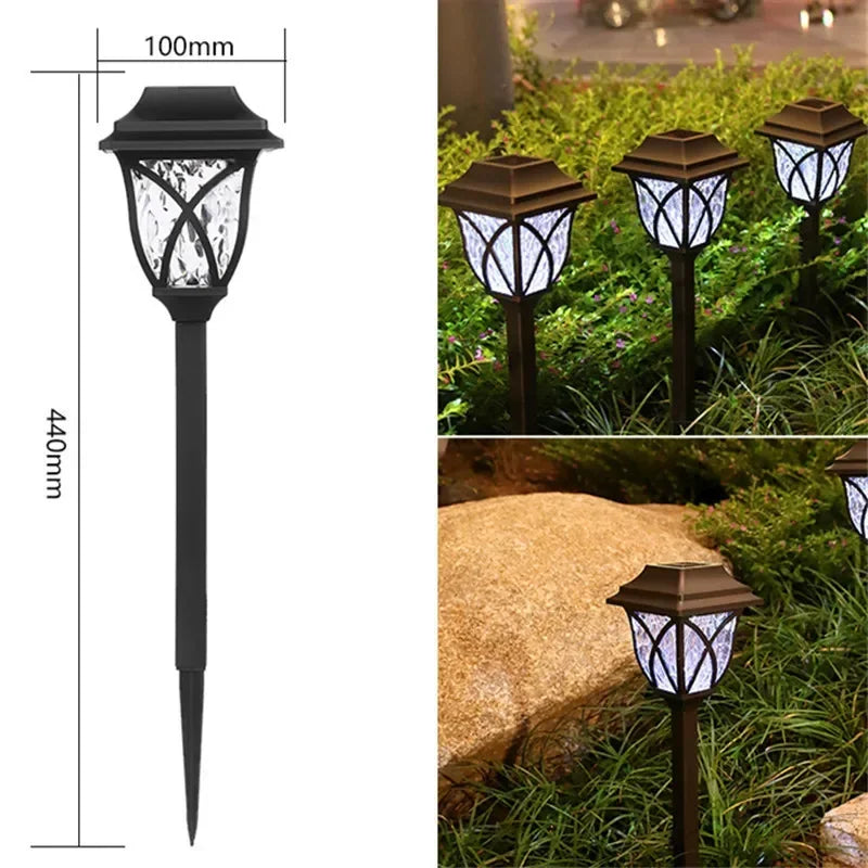 Outdoor Solar Lights Garden Lights Solar Powered Lamp Lantern Waterproof Landscape Lighting Pathway Yard Lawn Garden Decoration