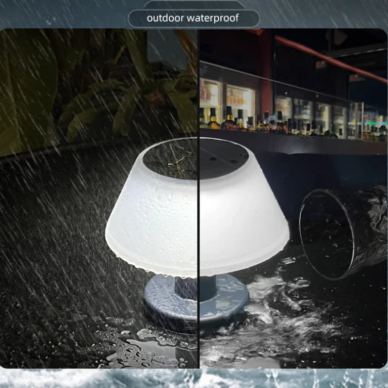Outdoor Solar Lighting for Garden USB Rechargeable Indoor Desk Bar Decor 4 Brightness Dimmable Garland Lamp