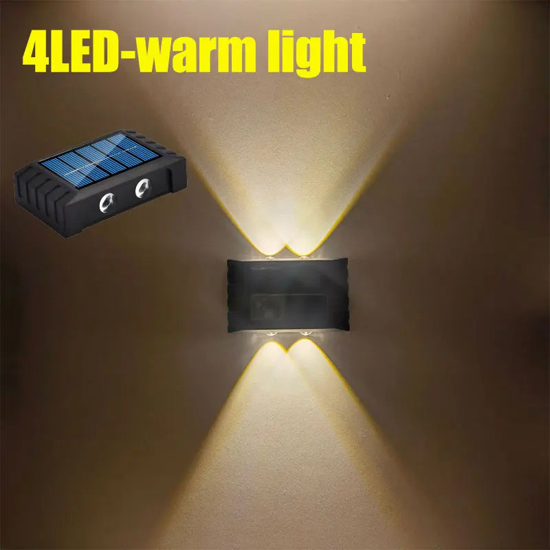 Solar Outdoor Wall Lamp — 4 to 10 LED