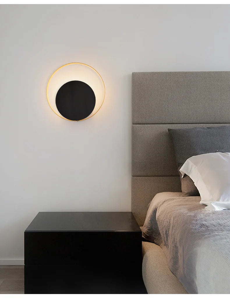 Indoor LED Wall Lamp Living Room Decoration Wall Light Home Lighting Fixture Round Loft Stair Bedroom Bedside Lights AC90-260V
