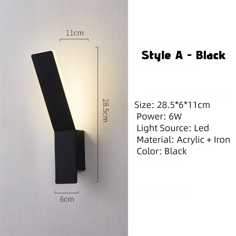 LED outdoor wall lamp IP65 modern simple waterproof hotel villa garden door creative outdoor lighting