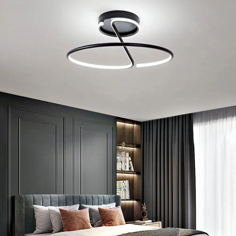 Living Room Lamp LED Chandeliers Indoor Lighting Light Fixture Kitchen Lustre Lamps White Chrome Lamp Fixture Home Decor