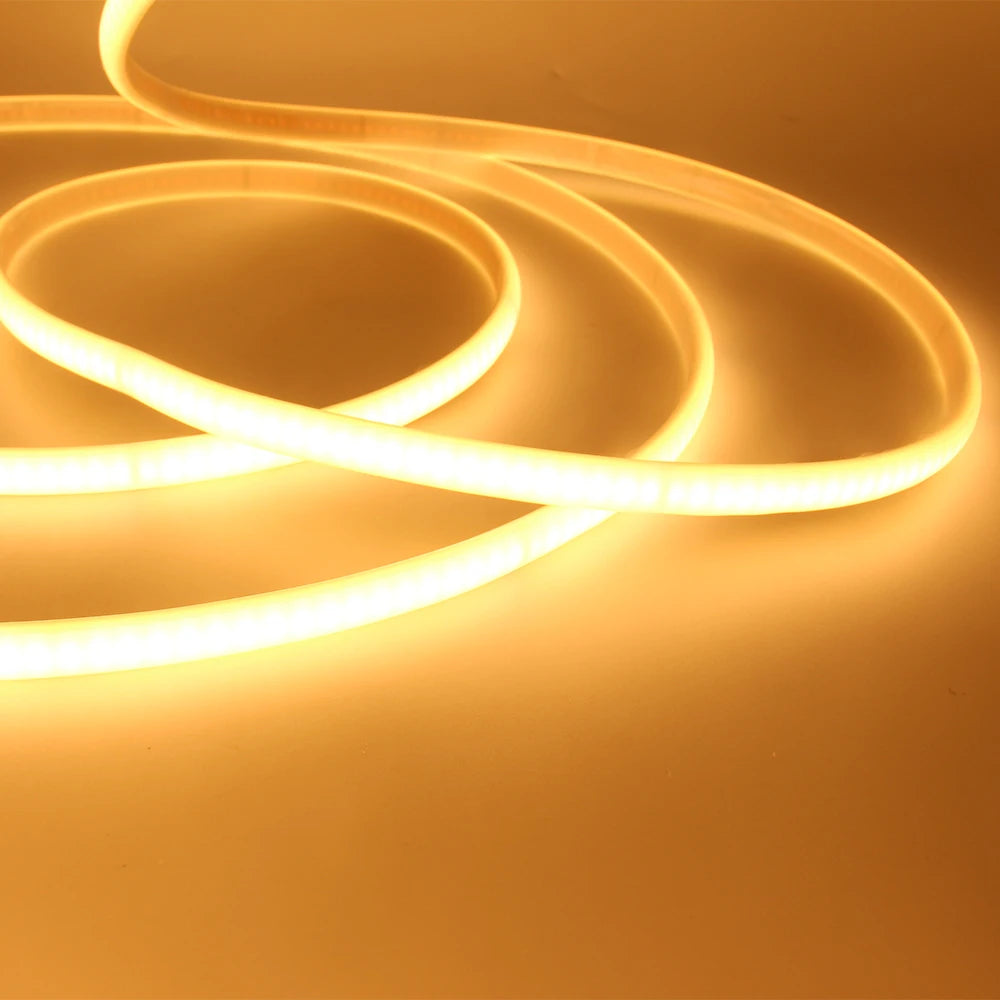 LED Strips 220V Waterproof COB LED Strip Light 240Leds/M 3000K 4000K 6000K Home Decor Flexible Ribbon Linear Lighting