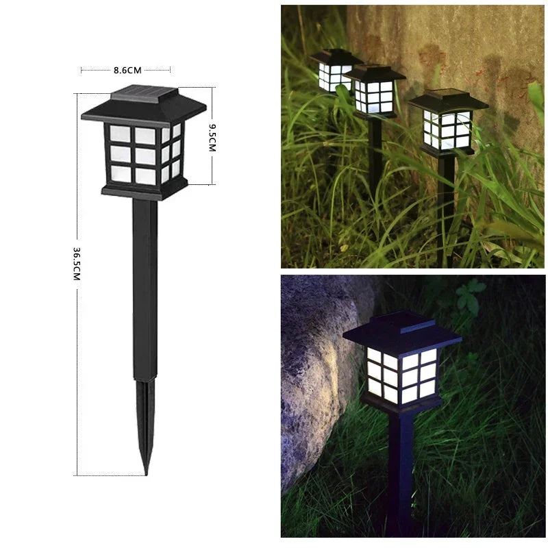 Outdoor Solar Lights Garden Lights Solar Powered Lamp Lantern Waterproof Landscape Lighting Pathway Yard Lawn Garden Decoration
