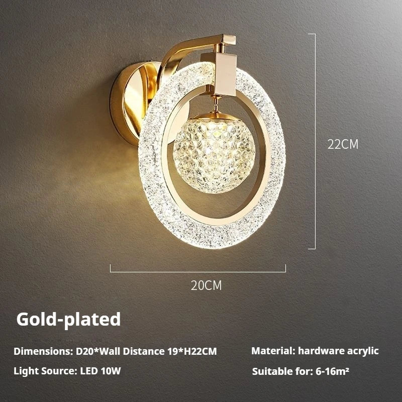 LED Wall Light Indoor Lighting Home Decoration Living Room Study Aisle Stair Corridor Bedroom Bedside Nordic Luxury Wall Sconce