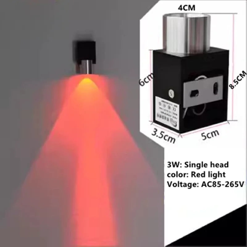Indoor LED wall lamp 3W 6W aluminum lighting bedroom living room decoration corridor bar KTV lamp corridor wall lamp A85-265V