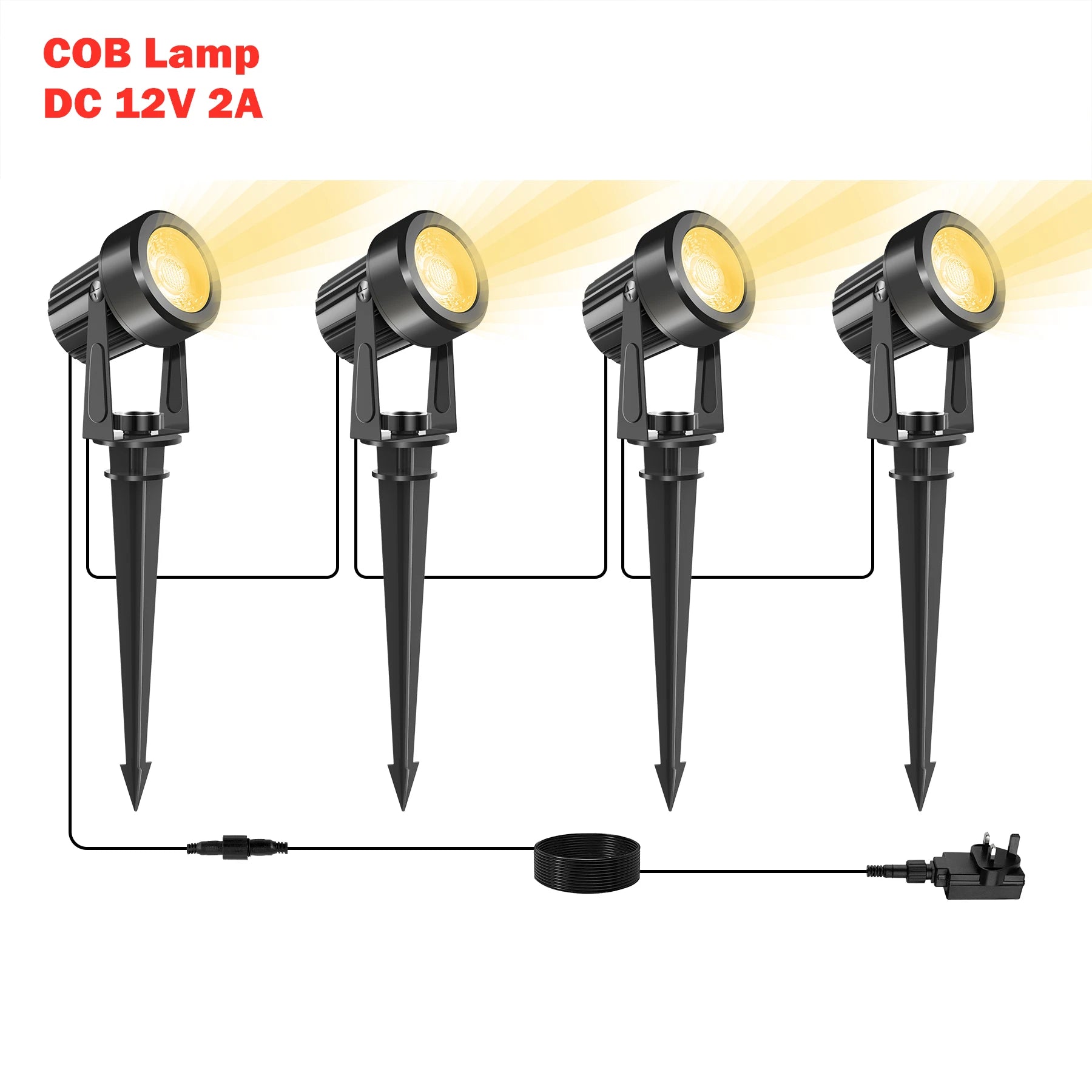4/6/8/10 Lights Low Voltage Landscape Lighting 12V/27V Outdoor Lamp Garden Decoration Outdoor Lighting 800LM Landscape Light