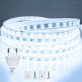 220V Led Strip 1-30m With Eu Plug 2835 Flexible Ribbon Light Waterproof Led Tape for Home Kitchen Outdoor Garden Decor Lighting