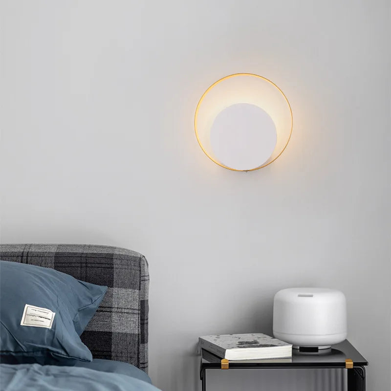 Indoor LED Wall Lamp Living Room Decoration Wall Light Home Lighting Fixture Round Loft Stair Bedroom Bedside Lights AC90-260V