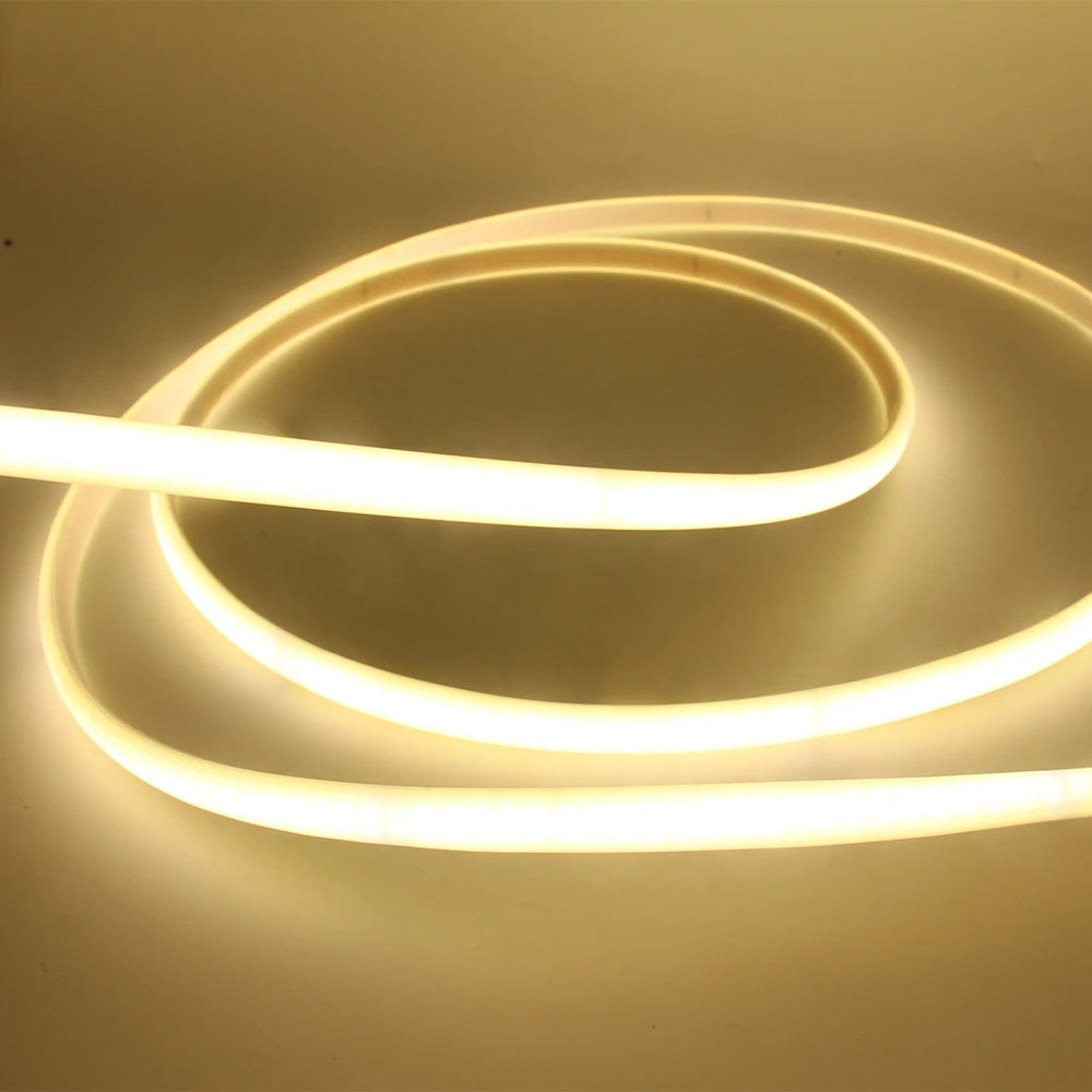 LED Strips 220V Waterproof COB LED Strip Light 240Leds/M 3000K 4000K 6000K Home Decor Flexible Ribbon Linear Lighting