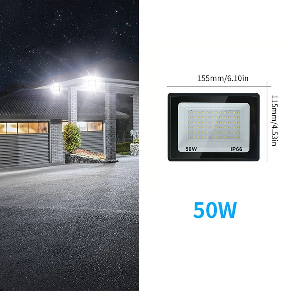 Outdoor LED Floodlights 10W 20W 30W 50W 100W 150W 200W 300W AC220V AC110V Ultra-bright Garden Garage Lighting Outdoor LED Light