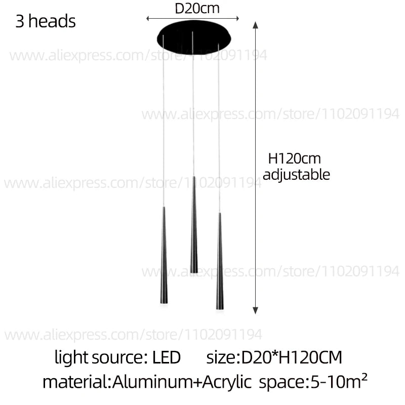 Modern Indoor Lighting Staircase Ceiling Living Room Pendant Long LED Pendent Lamp Bedroom Pendant Light Villa Chandelier