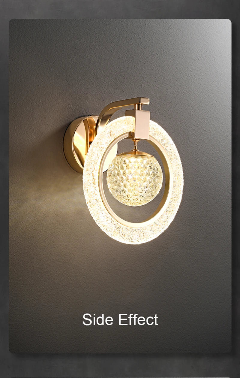 LED Nordic Wall Light Indoor Lighting Wall Sconces Home Decoration Living Room Study Corridor Aisle Stairs Bedroom Bedside Lamp
