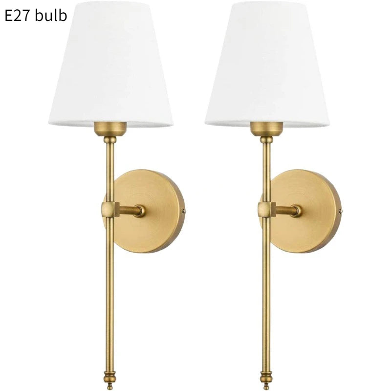 Nordic Minimalist Fabric Shade Wall Sconce