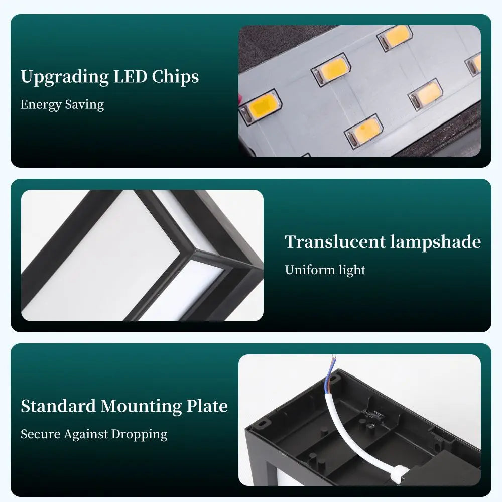 LED Outdoor Wall Light IP65 Waterproof Porch Light 25W Energy Saving Light Indoor For Garden Corridor Balcony Decor Wall Light