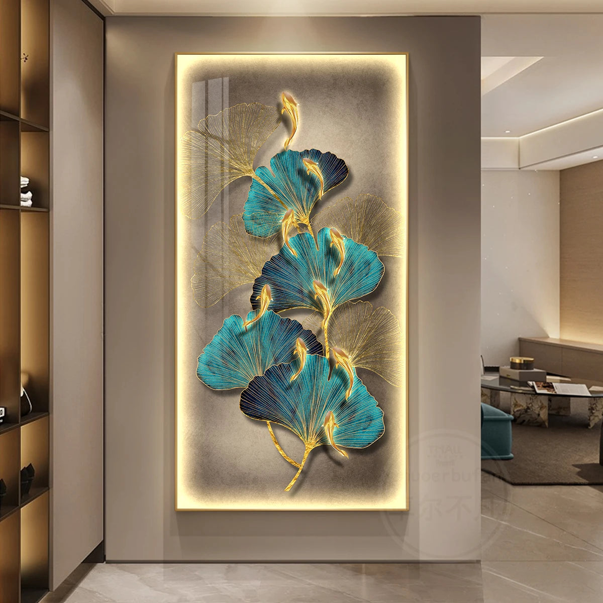 Ginkgo Mural LED Hanging Pendant Lamp
