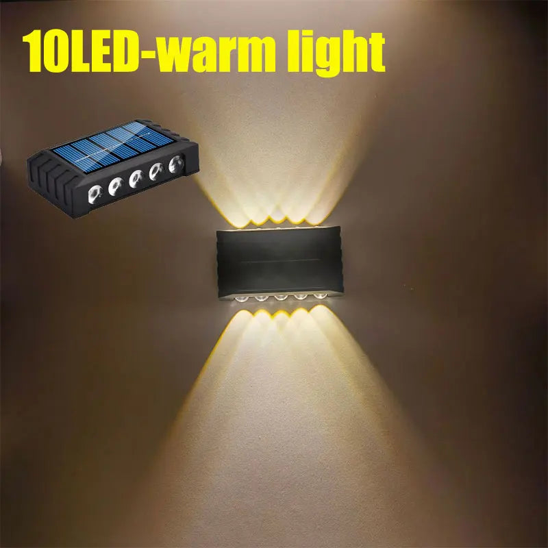 Solar Outdoor Wall Lamp — 4 to 10 LED