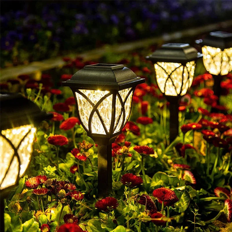 Outdoor Solar Lights Garden Lights Solar Powered Lamp Lantern Waterproof Landscape Lighting Pathway Yard Lawn Garden Decoration