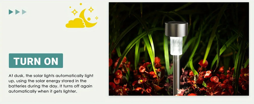 Outdoor Solar Lights Garden Lights Solar Powered Lamp Lantern Waterproof Landscape Lighting Pathway Yard Lawn Garden Decoration