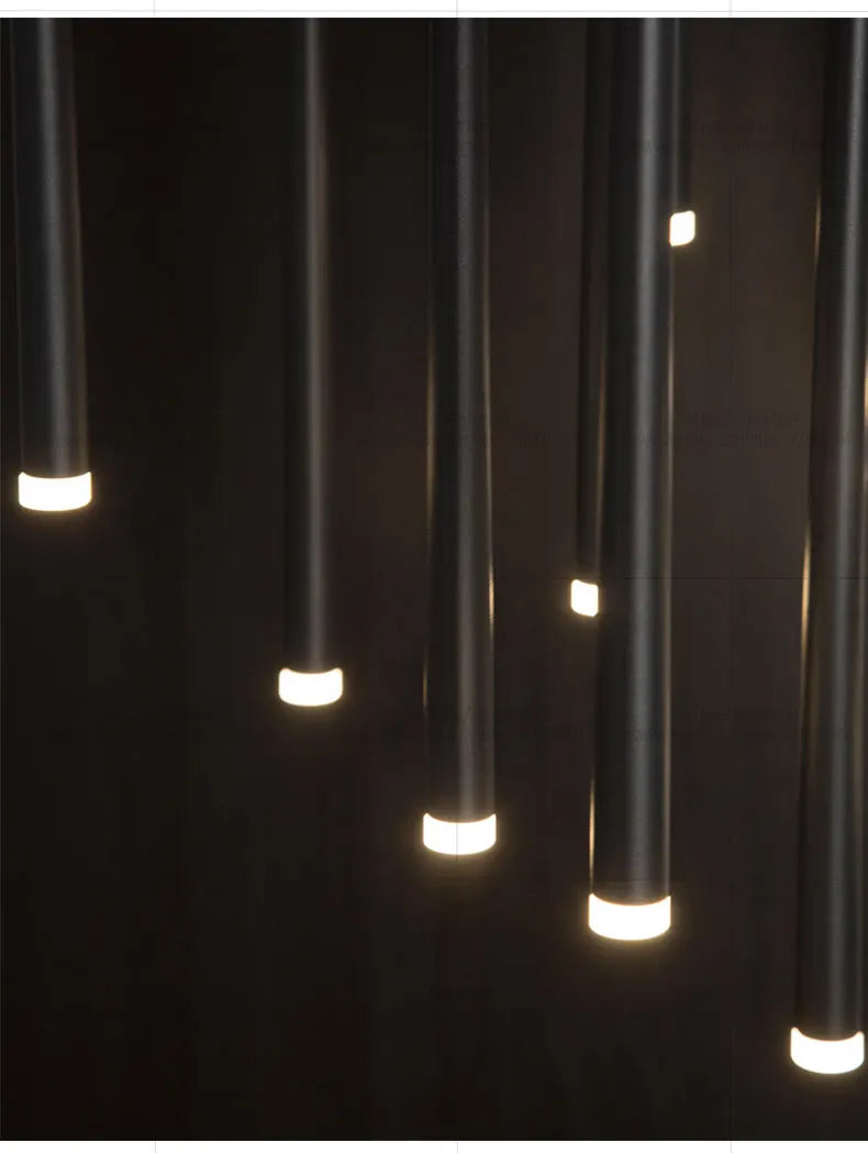 Modern Indoor Lighting Staircase Ceiling Living Room Pendant Long LED Pendent Lamp Bedroom Pendant Light Villa Chandelier
