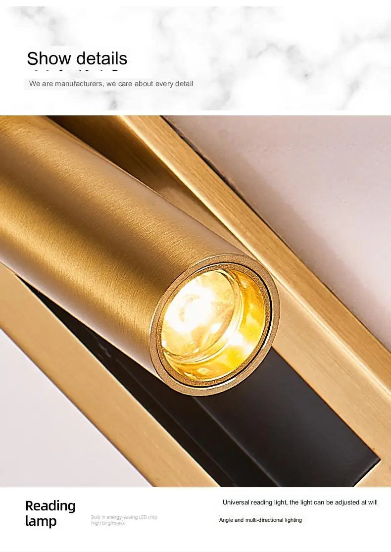 Indoor LED Wall Light Nordic Spot Lights For Bedroom Beside Living Room Hotel Modern Rotation Folding Headboard Reading Lights