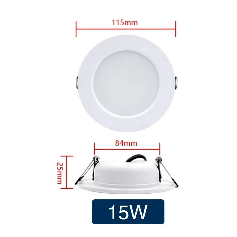 Round LED Downlight — 5W to 18W