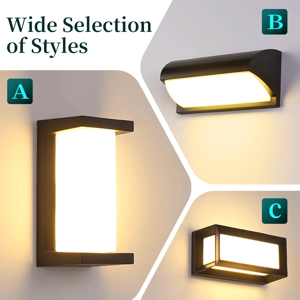 LED Outdoor Wall Light IP65 Waterproof Porch Light 25W Energy Saving Light Indoor For Garden Corridor Balcony Decor Wall Light