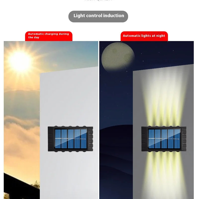 Solar Outdoor Wall Lamp — 4 to 10 LED
