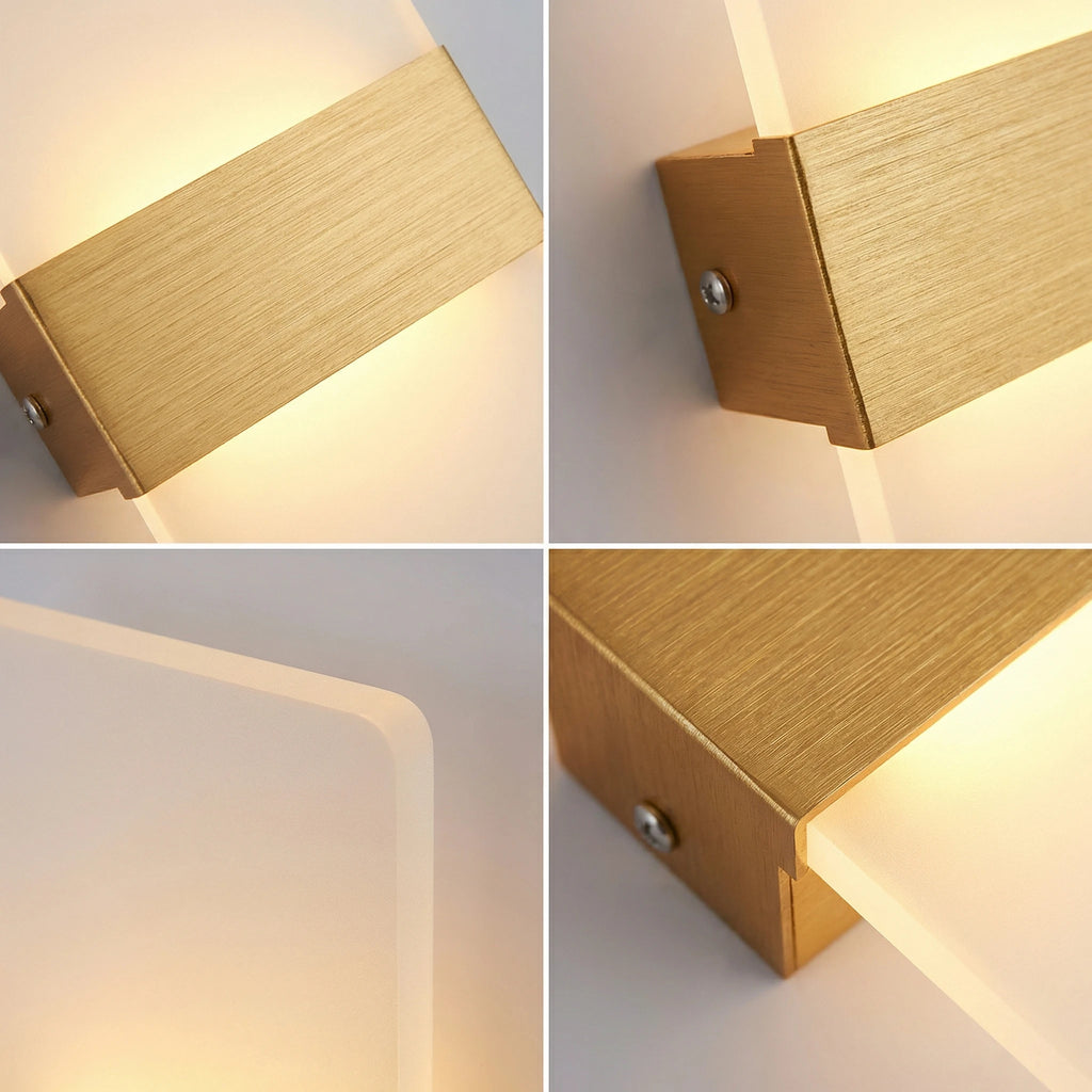 Indoor Wall Light, Modern Acrylic LED Wall Lamp, 6W/12W Wall Sconce Up Down Lighting for Bedroom, Hallway, Staircase