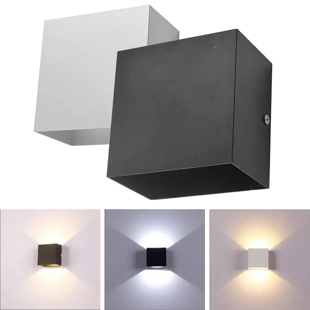 Indoor LED Wall Lamp 6W Living Room Bedside Corridor Aisle Hallway Wall Light UP and Down Aluminium 110V 220V
