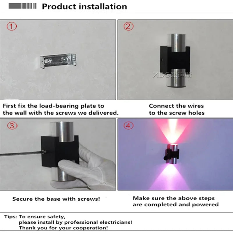 Indoor LED wall lamp 3W 6W aluminum lighting bedroom living room decoration corridor bar KTV lamp corridor wall lamp A85-265V