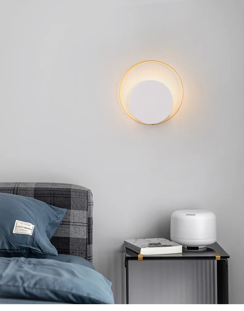 Indoor LED Wall Lamp Living Room Decoration Wall Light Home Lighting Fixture Round Loft Stair Bedroom Bedside Lights AC90-260V