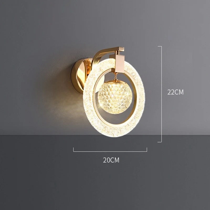 LED Nordic Wall Light Indoor Lighting Wall Sconces Home Decoration Living Room Study Corridor Aisle Stairs Bedroom Bedside Lamp