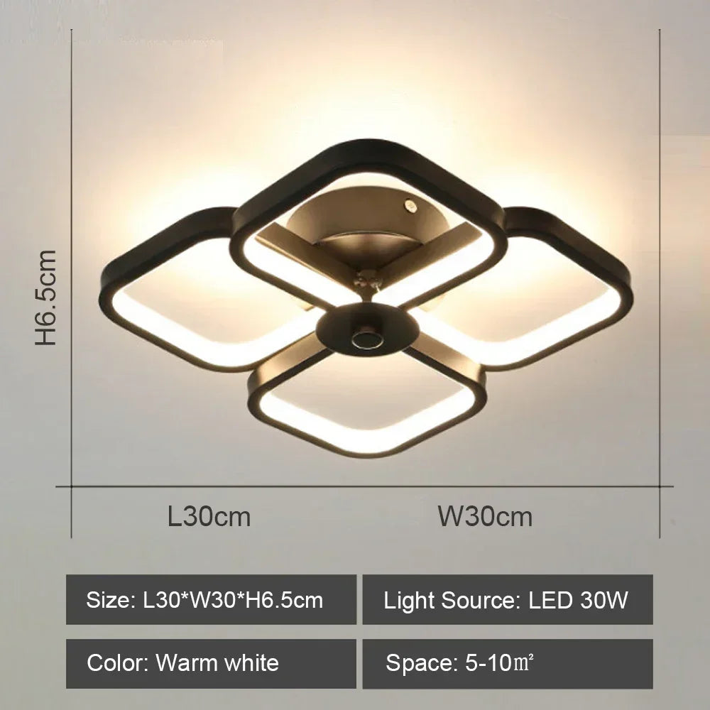 Indoor LED Lighting Fixtures Lack Led Aisle Ceiling Light Modern Lamps Square Shape Surface Living Room Household Deco Hallway