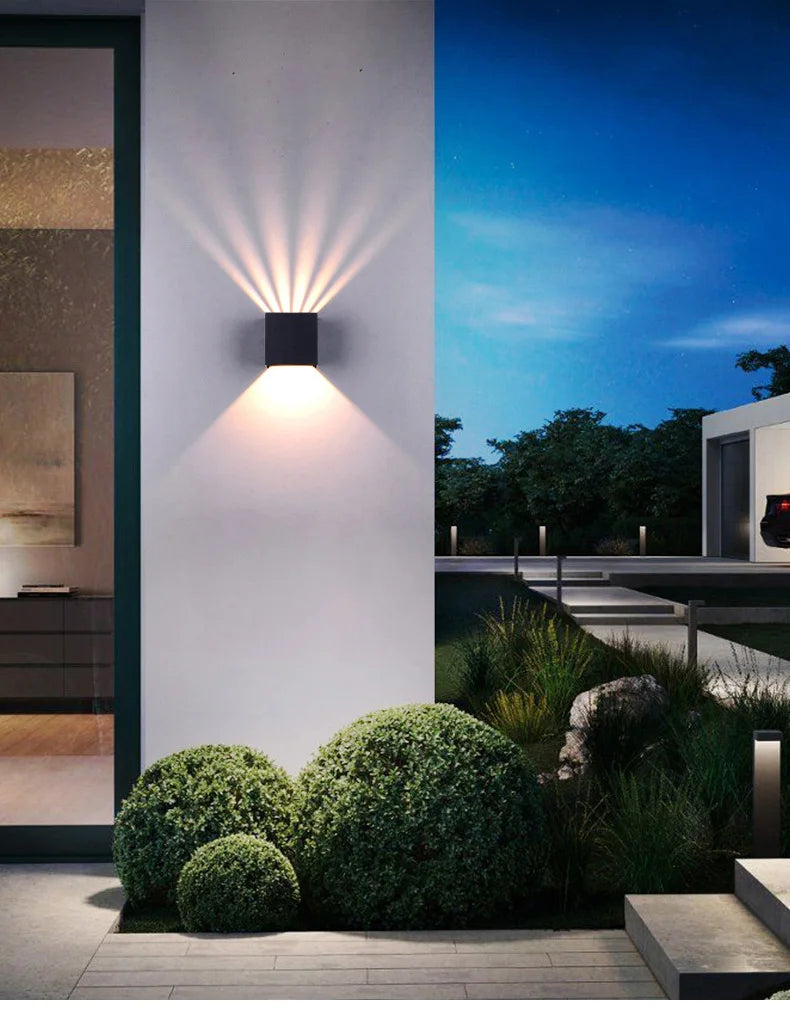 Outdoor Simple LED Wall Lamp Porch Garden Corridor Modern Indoor Wall Sconce Courtyard Landscape Lighting Waterproof IP65