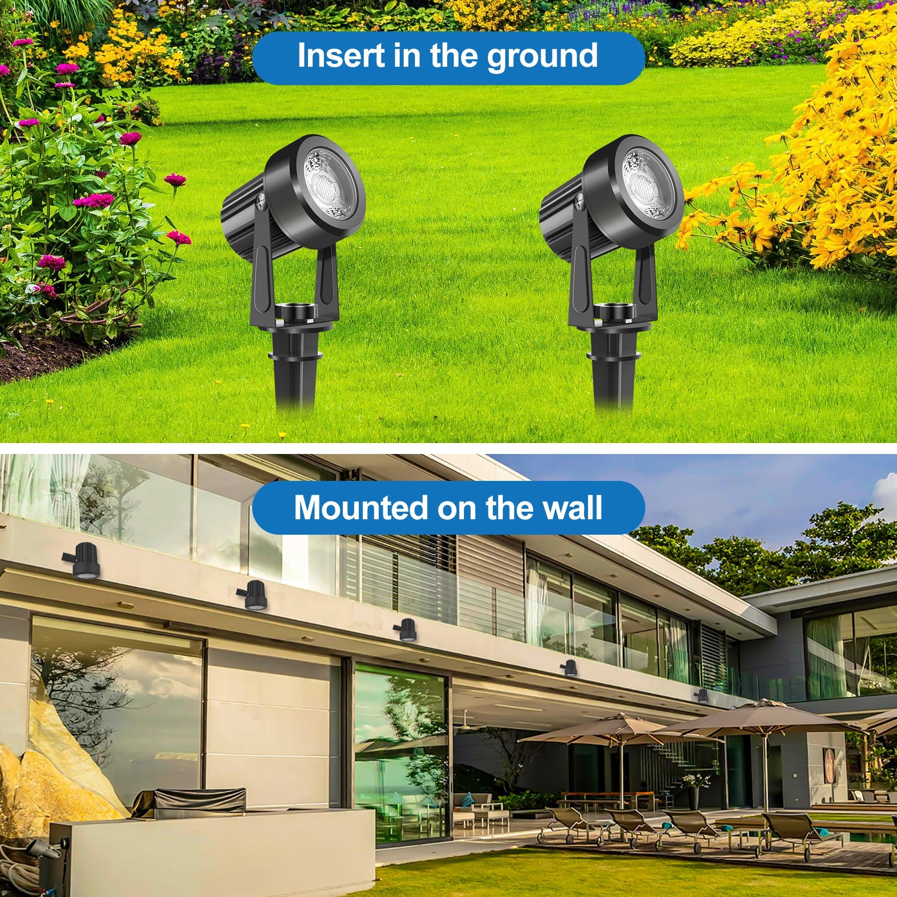 4/6/8/10 Lights Low Voltage Landscape Lighting 12V/27V Outdoor Lamp Garden Decoration Outdoor Lighting 800LM Landscape Light