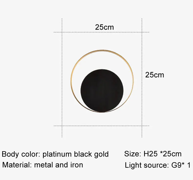 Indoor LED Wall Lamp Living Room Decoration Wall Light Home Lighting Fixture Round Loft Stair Bedroom Bedside Lights AC90-260V