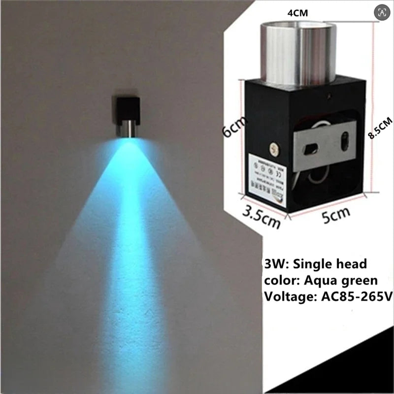 Indoor LED wall lamp 3W 6W aluminum lighting bedroom living room decoration corridor bar KTV lamp corridor wall lamp A85-265V