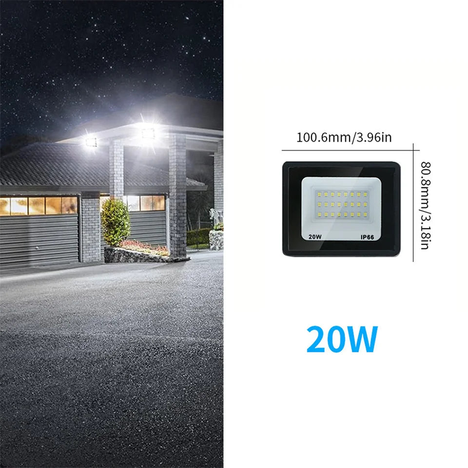 Outdoor LED Floodlights 10W 20W 30W 50W 100W 150W 200W 300W AC220V AC110V Ultra-bright Garden Garage Lighting Outdoor LED Light