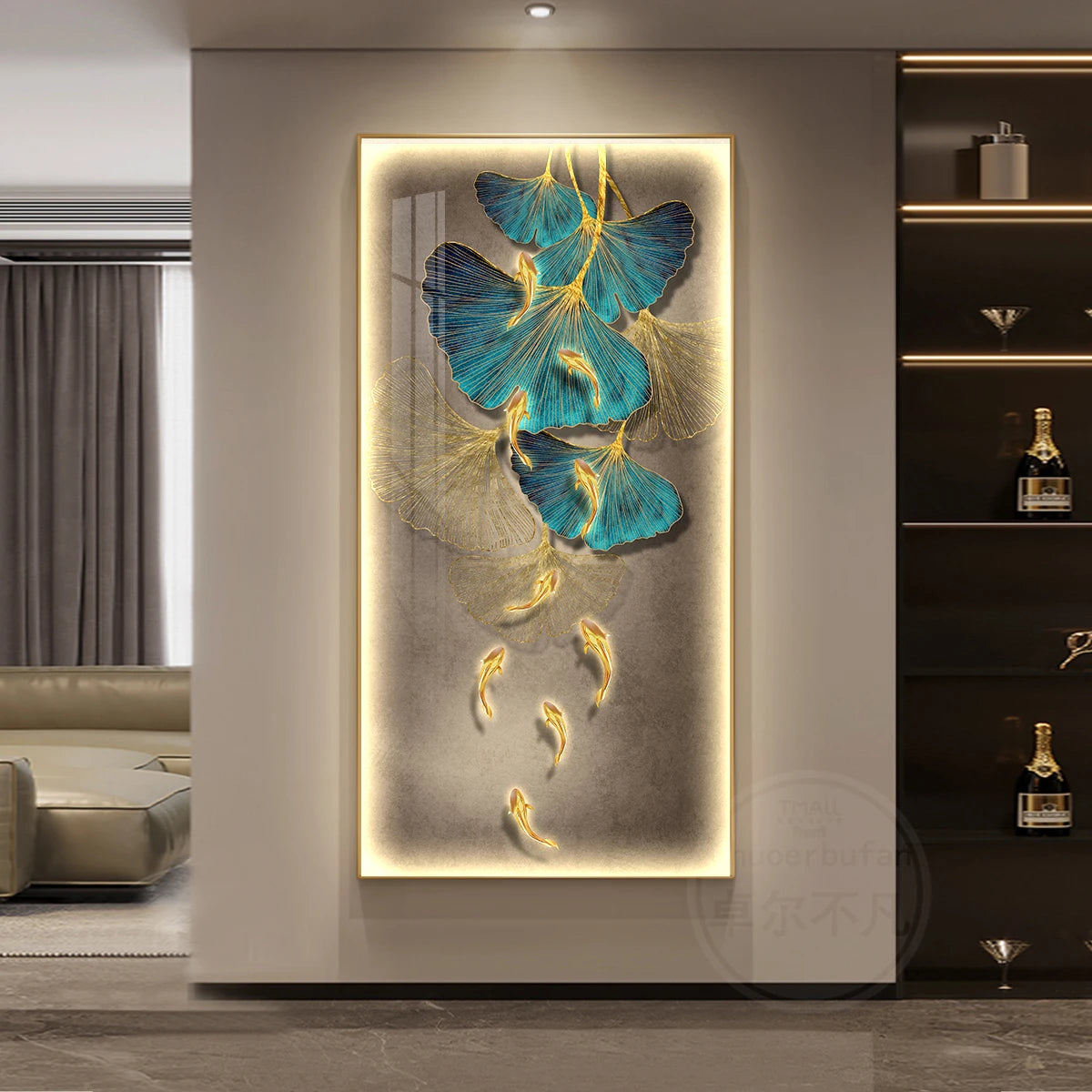 Ginkgo Mural LED Hanging Pendant Lamp