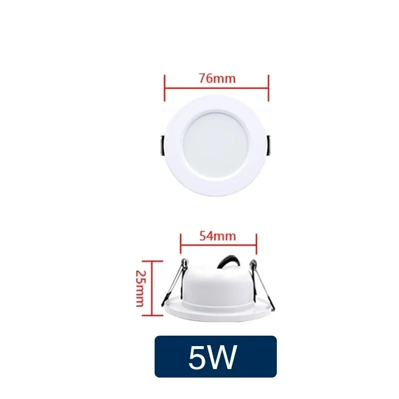 Round LED Downlight — 5W to 18W