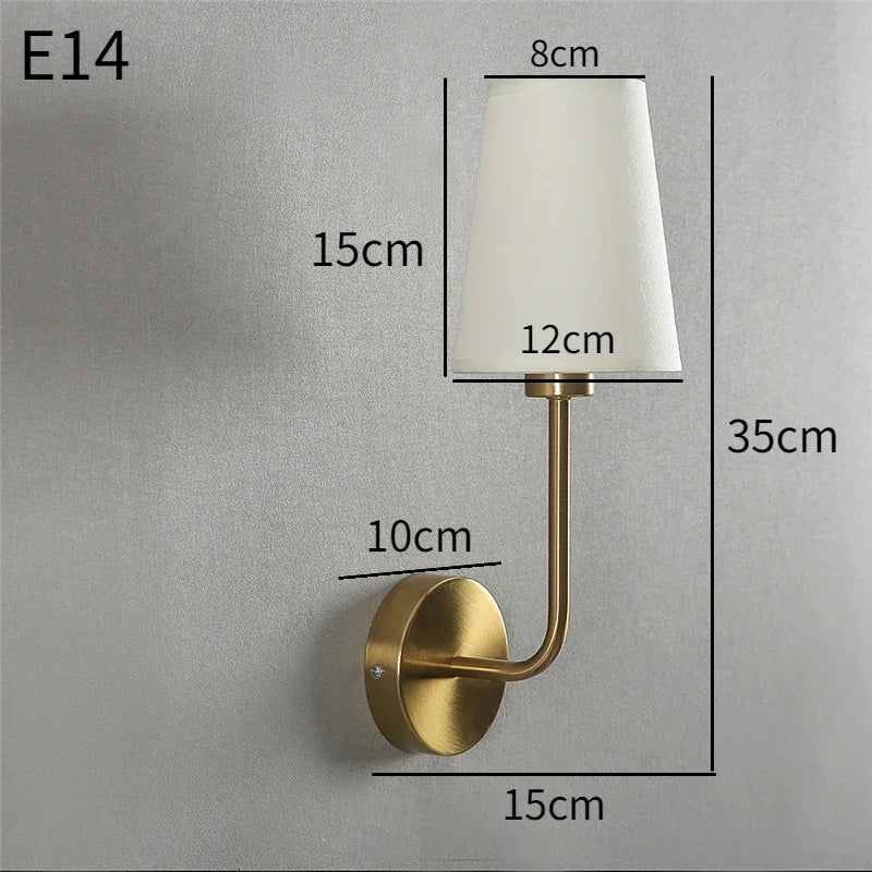 Nordic Minimalist Fabric Shade Wall Sconce